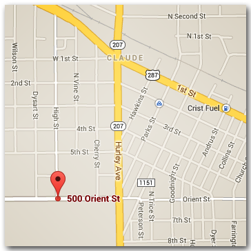 Triangle RV-Park is located at 500 Orient St, Claude Texas. Closer to many attractions in and around Amarillo than even Amarillo RV-Parks!